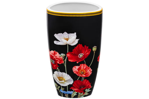 Ваза 1,5 л 12,5*9,5*22 см Маки на черном NEW BONE CHINA - Elan gallery фото 7