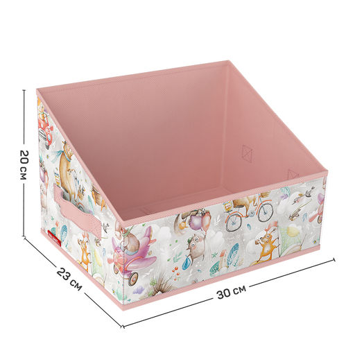 Короб стеллажный без крышки 30*23*20 см, розов., ПУТЕШАСТИКИ, шт - Valiant фото 3