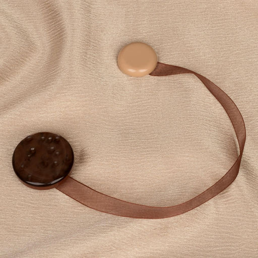 Цена за 3 шт. Подхват для штор Жемчужина, 4 4 см, цвет коричневый - Арт узор фото 2