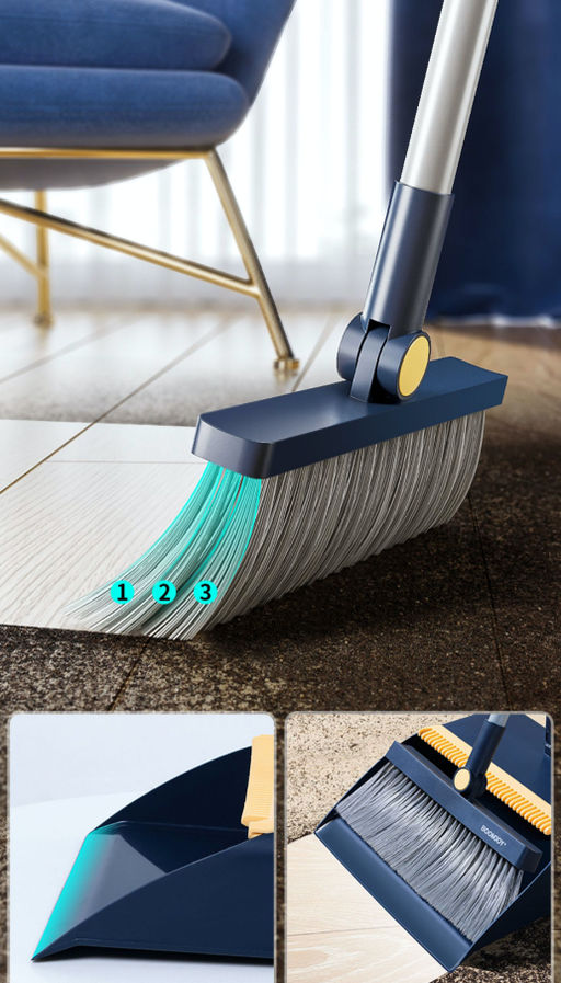 Набор для уборки с ветрозащитным совком разборный в индивидуальной упаковке - Boomjoy фото 4