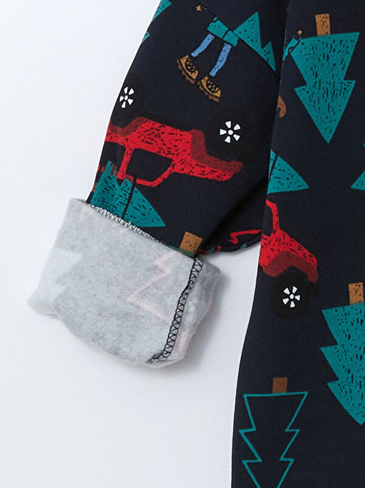 Y?lba?? Temal? Kal?n Erkek ?ocuk Sweatshirt