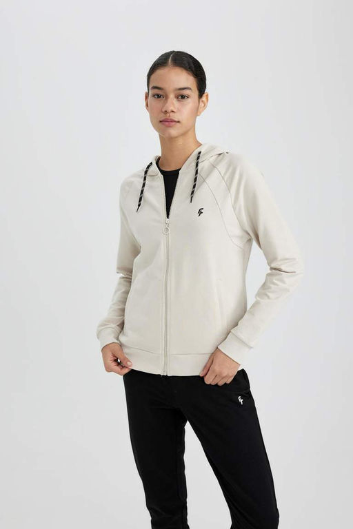 DeFactoFit Толстовка с капюшоном и молнией стандартного кроя фото 4