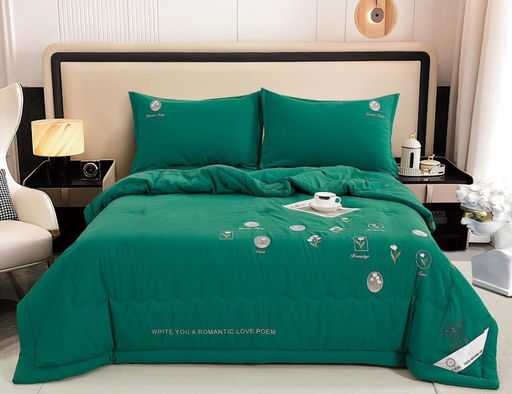 Одеяло Boris с вышивкой с простыней и наволочками ODBORV007 Евро