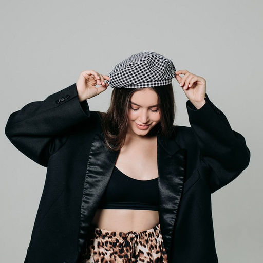 Берет в клетку, цвет черный, р-р 56см - Overhat фото 7