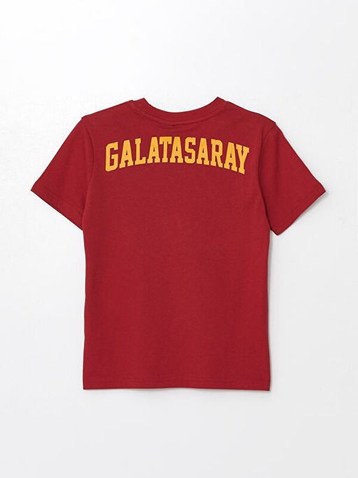 Bisiklet Yaka Galatasaray Bask?l? K?sa Kollu Erkek ?ocuk Ti??rt - Waikiki фото 2