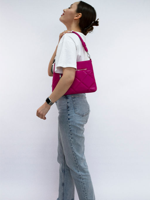 LACCOMA сумка Майя-Ф826-фуксия эко кожа хлопок  фото 14