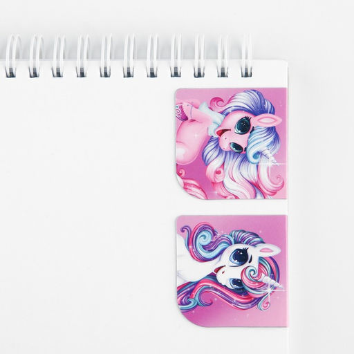 Цена за 2 шт. Подарочный набор «Яркая звездочка», блокнот А6, 32 листа, наклейки, магнитные закладки