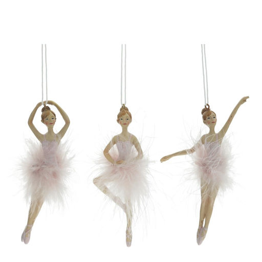 Изделие декоративное подвесное "Балерина", L3,5 W1,5 H12 см, 3в.