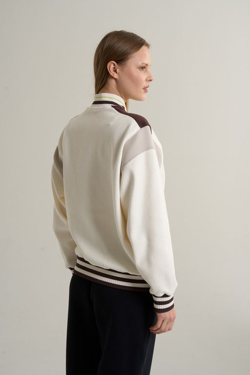 Бомбер Серо-белый ANTA SPORTS CLUB Knit Track Top  фото 5