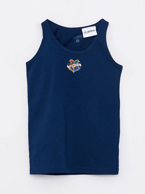 Bisiklet Yaka Harry Potter Bask?l? Pamuklu Erkek ?ocuk Atlet 2li - Waikiki фото 3