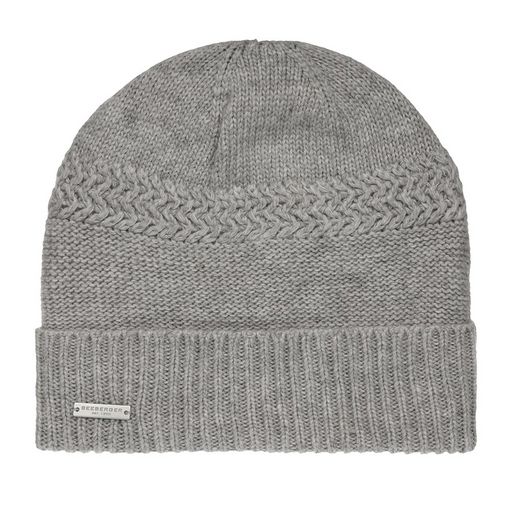 Шапка SEEBERGER арт. 18298-0 TURN-UP BEANIE (серый)