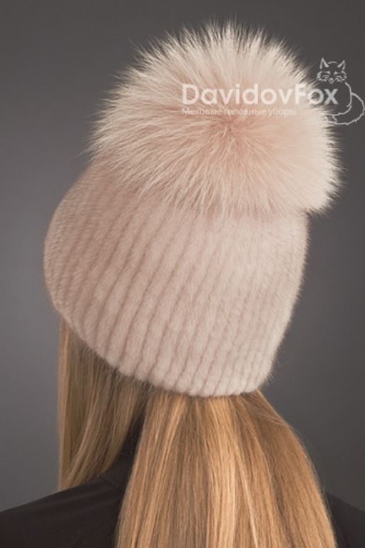 Шапка Лыжница норка орнамент кизил