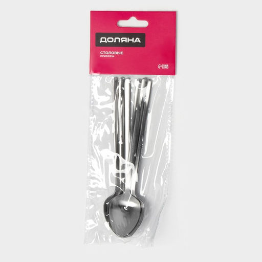 Набор ложек чайных Доляна Sentiment, длина 14 см, 6 шт., нержавеющая сталь, серебристый