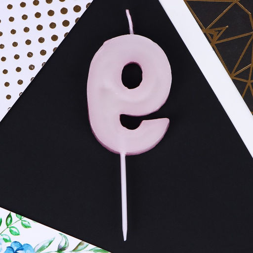 Свеча в торт 9, розовая - Страна карнавалия фото 4