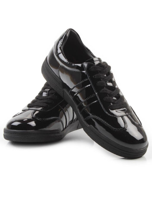 03-B6C-7AG BLACK Кеды женские (натуральная кожа)