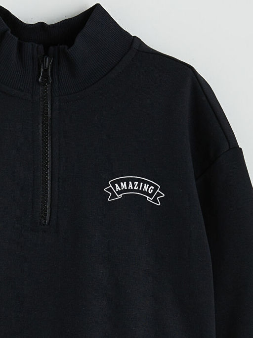 Dik Yaka K?z ?ocuk Sweatshirt