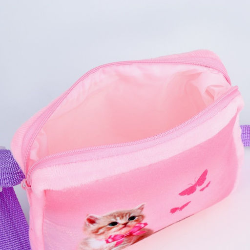 Сумка детская Кошечка с бабочками, плюшевая