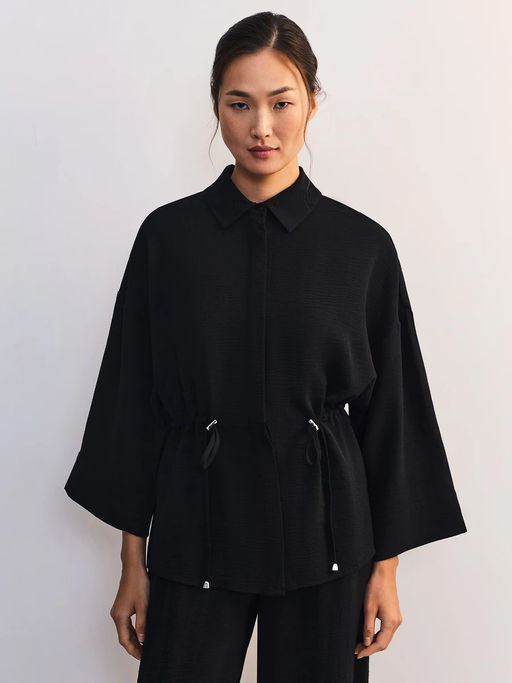 Блуза свободного кроя с кулиской / Zarina  фото 3