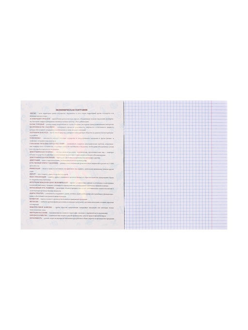 Цена за 5 шт. Тетрадь предметная, 48 листов в клетку, Calligrata TOP, «Неоновые звери. География»