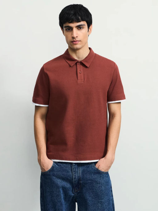 Футболка поло с констрастными вставками / Zarina  фото 3