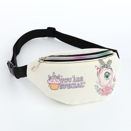 Сумка поясная детская на молнии «Выбражулька», молочная