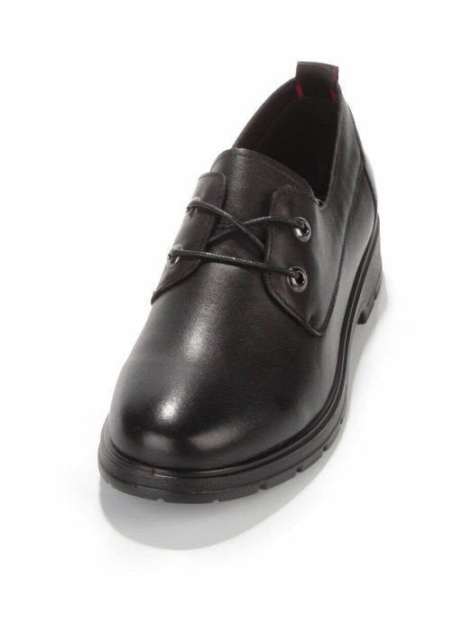 03-5077 BLACK Полуботинки женские (натуральная кожа)