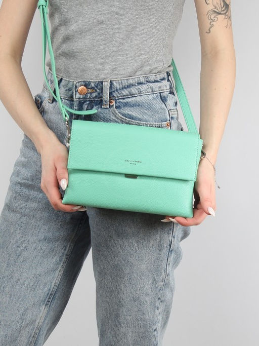 Сумка женская искусственная кожа DJ-CM 6919-AQUA GREEN, 2отд, плечевой ремень, зеленый SALE 259777 - Adelia фото 10