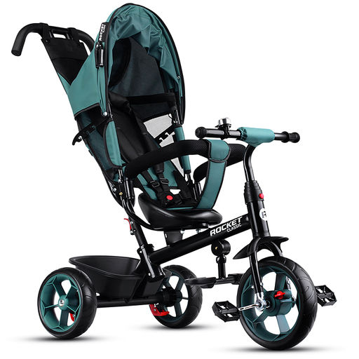 Велосипед трехколесный Rocket 136-GN, колеса EVA 10"/8", цвет зеленый