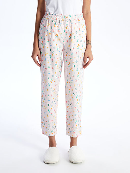 Beli Lastikli Desenli Kad?n Pijama Alt?