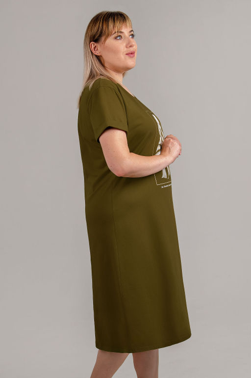 Арт. 4137 Туника женская 50-58 (5 шт) Цвет:хаки - Калинка фото 8