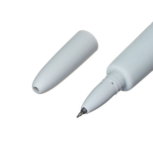 Ручка гелевая-прикол, стержень синий Котик с бантиком, серый - Calligrata фото 5