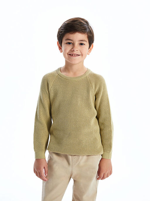 Bisiklet Yaka Erkek Bebek Triko Kazak