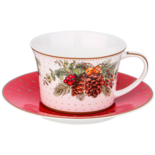 Чайная пара "Celebration" 250 мл 760-770 #НовыйГод /АРТИ-М/