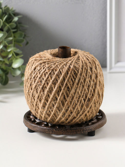 Сувенир катушка для ниток чугун с ножницами "Узоры" 13,2х13,2х23 см