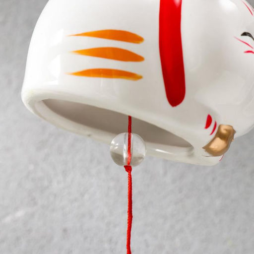 Сувенир керамика колокольчик Манэки-нэко лежит 5,7х5,5х5 см - Simaland фото 6