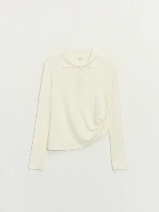 Лонгслив поло из вискозы / Zarina  фото 7