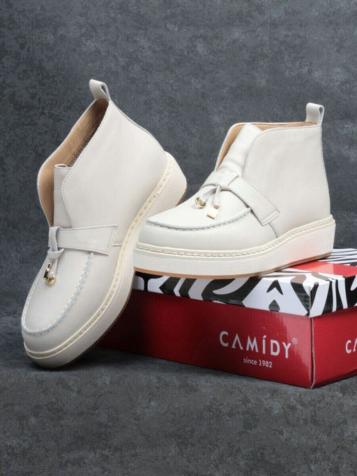 01-5172-3 BEIGE Ботинки женские демисезонные (натуральная кожа, байка)