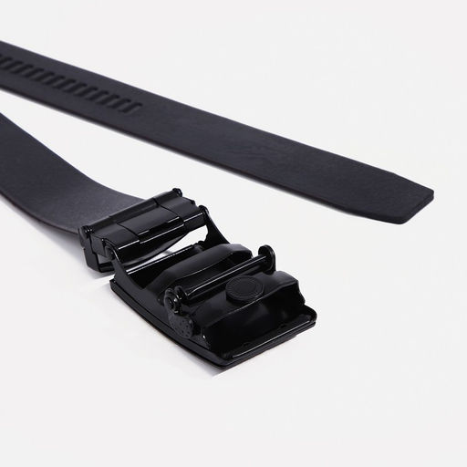 Ремень мужской, ширина 3,5 см, автомат, пряжка тёмный металл, цвет чёрный - Simaland фото 3