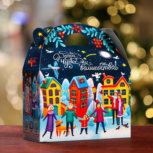 Цена за 5 шт. Подарочная коробка Праздник в городе , Баул 22 х 9 х 22 см - Simaland фото 7