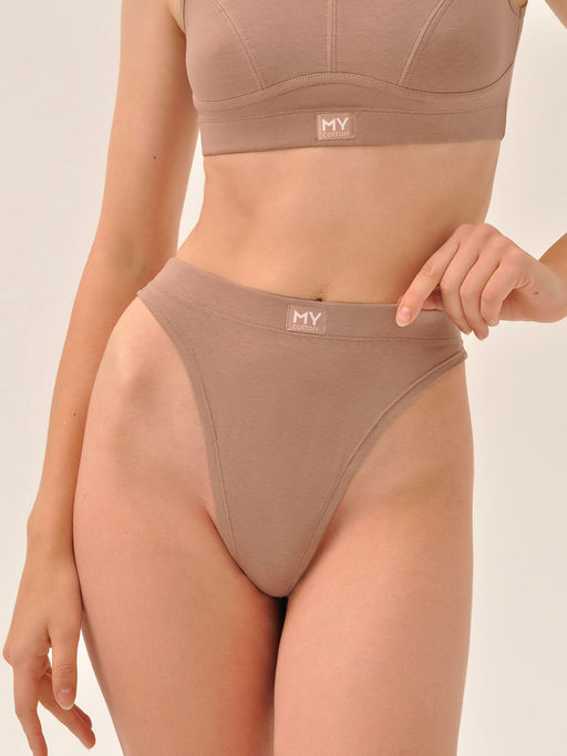 Стринги с высокой посадкой из хлопка - My фото 38