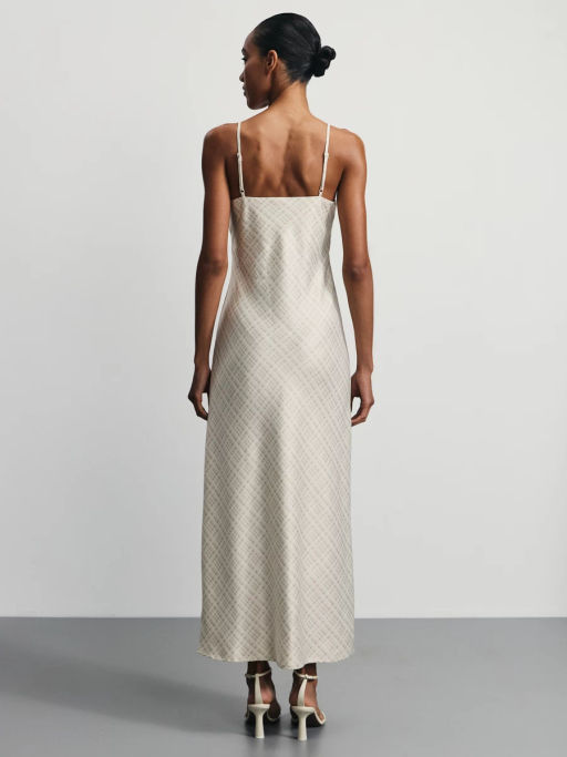 Атласное платье на бретелях / Zarina  фото 5