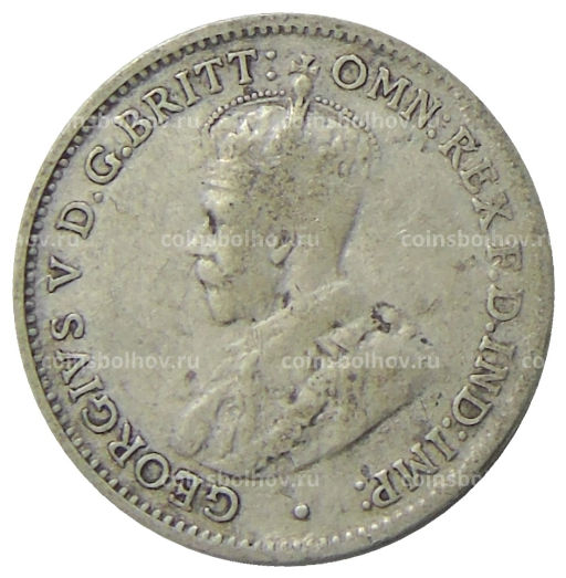 Монета 3 пенса 1936 года Австралия