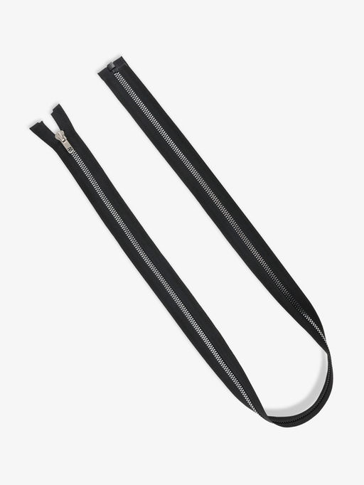 Цена за 10 шт. Молния «Трактор», №5, разъёмная, декоративное звено «Акулий зуб», замок автомат, 90 см, чёрная