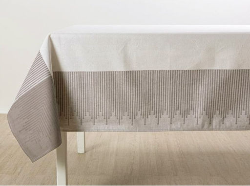 24С208-ШР 155*205 Скатерть Оксфорд цв. 4 рис. 35 белый с бежевым - Текс-дизайн фото 5