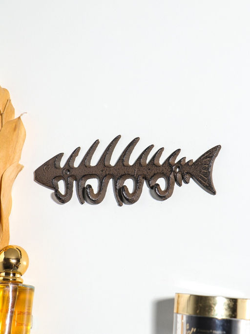 Крючки декоративные чугун "Рыбий скелет" 19,7х6,5х1,5 см