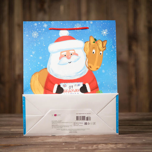 Цена за 12 шт. Пакет подарочный «Письмо от Деда Мороза», 26×32×12 см