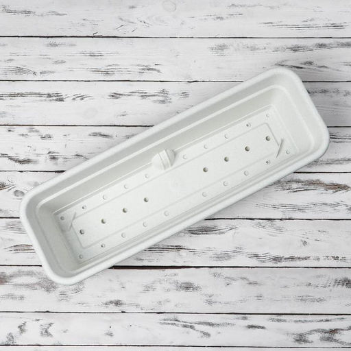 Ящик балконный для цветов, 12 л, 60×20×17 см, пластиковый, цвет мраморный