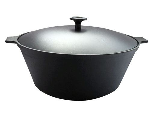 Кастрюля 4,0л литая чугунная с алюм. крышкой ка41