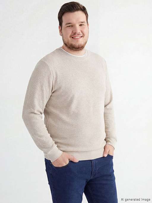 Bisiklet Yaka Uzun Kollu Erkek Ti??rt