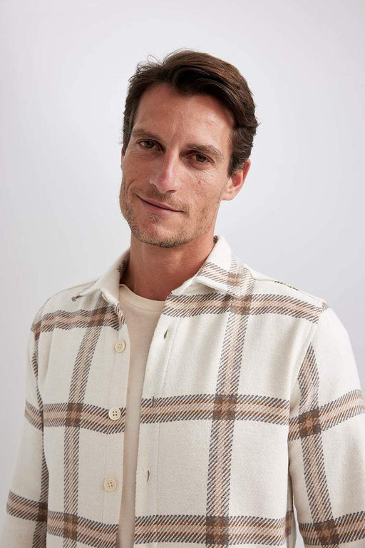 Рубашка с длинным рукавом в современном стиле - Defacto фото 6